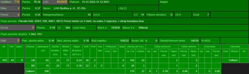 Prodej lesa, Vlčková, 3331 m2