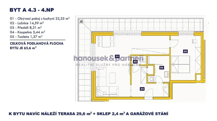 Prodej bytu 2+kk, Vrchlabí, Pražská, 65 m2