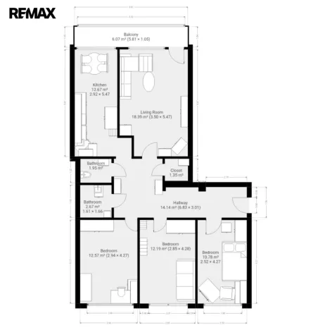 Prodej bytu 4+1, Praha - Vinoř, Uherská, 96 m2