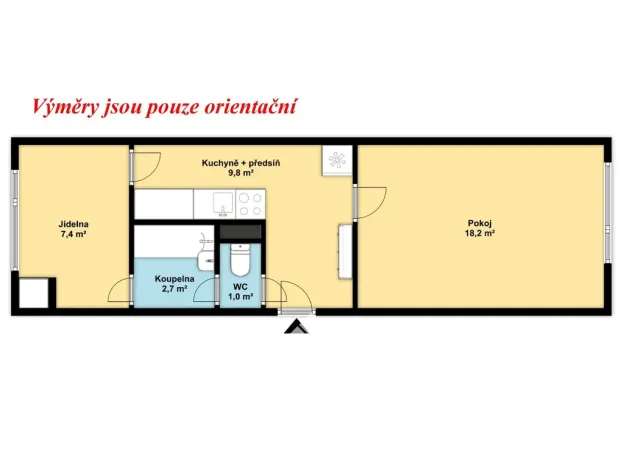 Prodej bytu 1+1, Adamov, Petra Jilemnického, 39 m2