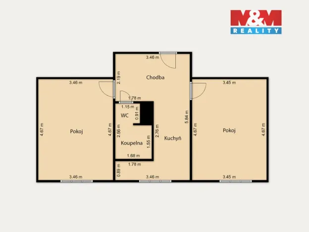 Prodej bytu 2+1, Aš, Karlova, 52 m2