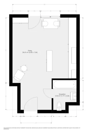 Pronájem bytu 1+kk, Brno, U Leskavy, 38 m2