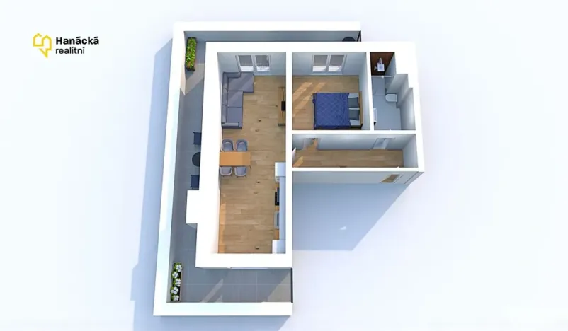 Pronájem bytu 2+kk, Olomouc, Hálkova, 54 m2