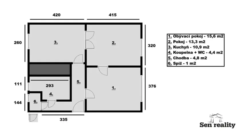 Pronájem bytu 2+1, Kolín, Bachmačská, 50 m2