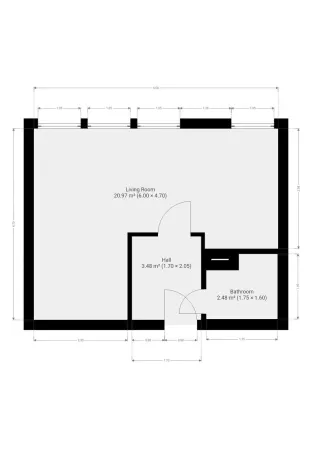 Pronájem bytu 1+kk, Praha - Karlín, Molákova, 28 m2