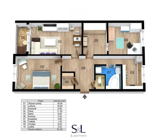 Prodej bytu 3+1, Ústí nad Labem, Peškova, 81 m2