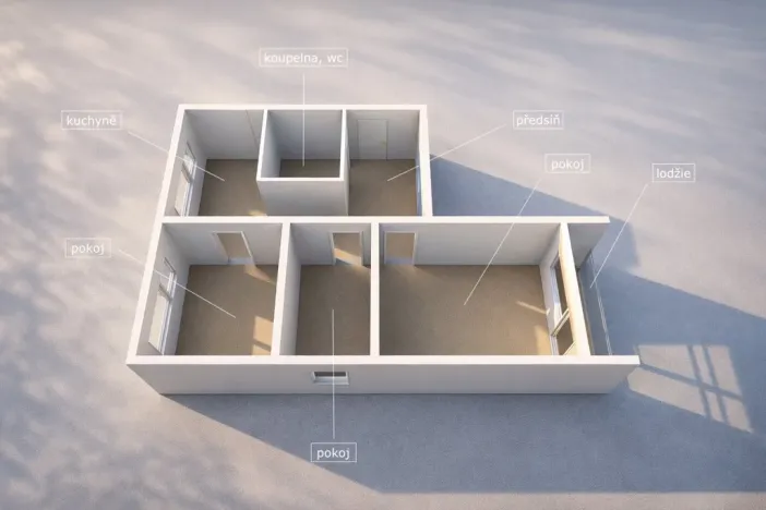 Prodej bytu 3+1, Chomutov, Kostnická, 64 m2