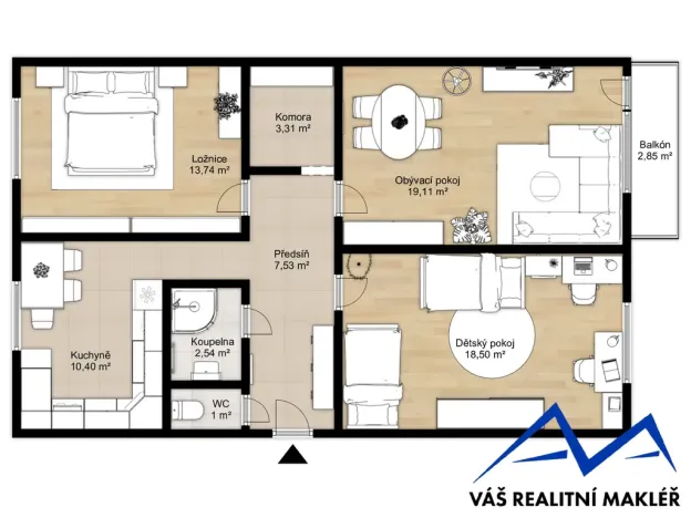 Prodej bytu 3+1, Ostrava, Lumírova, 79 m2