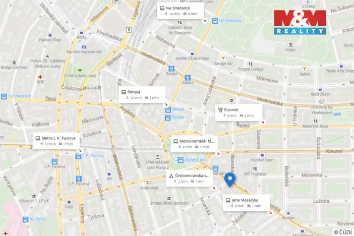 Pronájem obchodního prostoru, Praha - Vinohrady, Francouzská, 12 m2