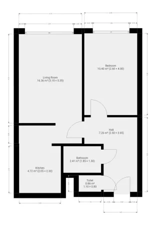 Pronájem bytu 2+kk, Praha, Boloňská, 42 m2