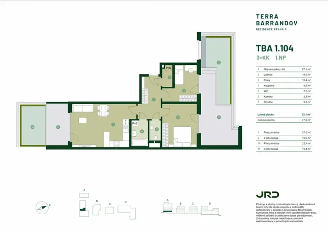 Prodej bytu 3+kk, Praha - Hlubočepy, Silurská, 78 m2