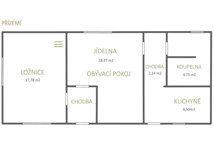 Prodej chalupy, Jesenice, 88 m2