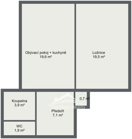 Pronájem bytu 2+kk, Plzeň, Čechova, 54 m2