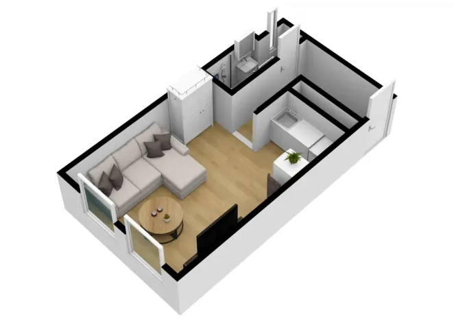 Pronájem bytu 1+kk, Praha - Smíchov, Holečkova, 26 m2