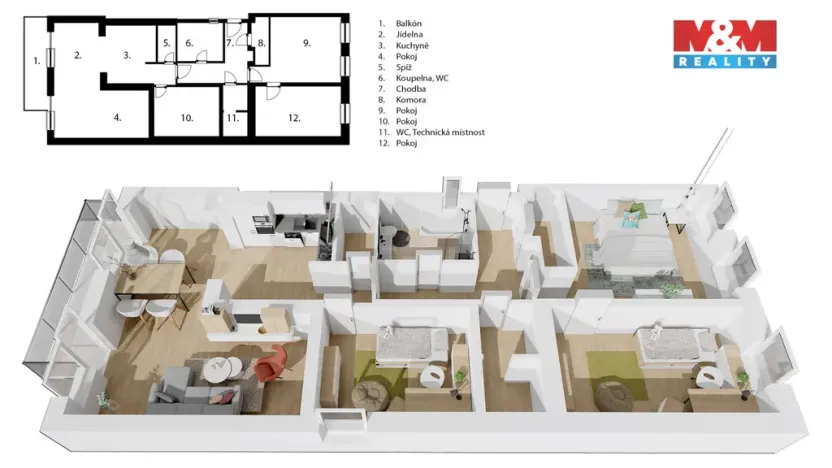 Prodej bytu 4+kk, Benešov, Vlašimská, 119 m2