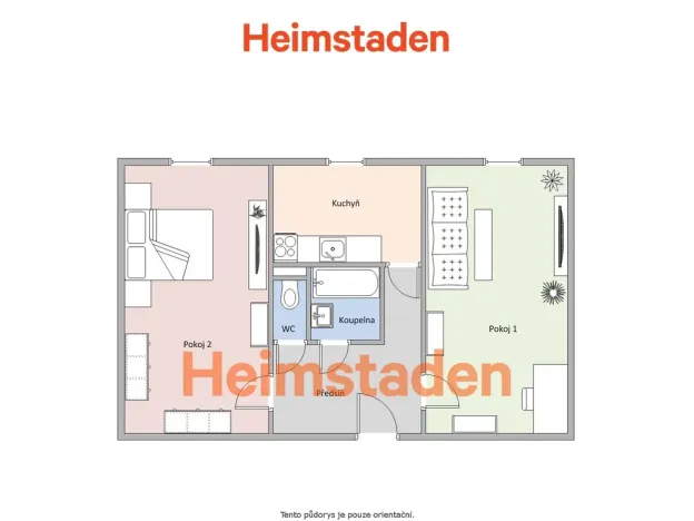 Pronájem bytu 2+1, Karviná - Nové Město, Cihelní, 53 m2