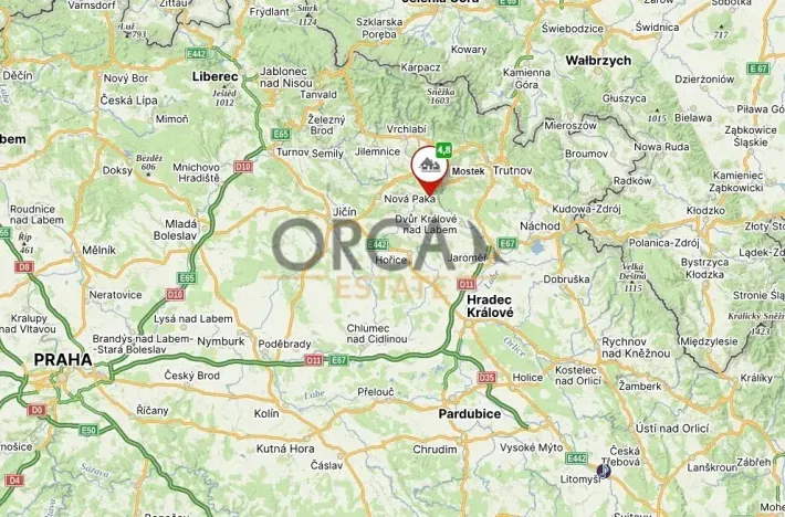 Prodej louky, Mostek, 9209 m2