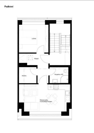 Pronájem bytu 2+kk, Brno - Židenice, Mrkosova, 41 m2