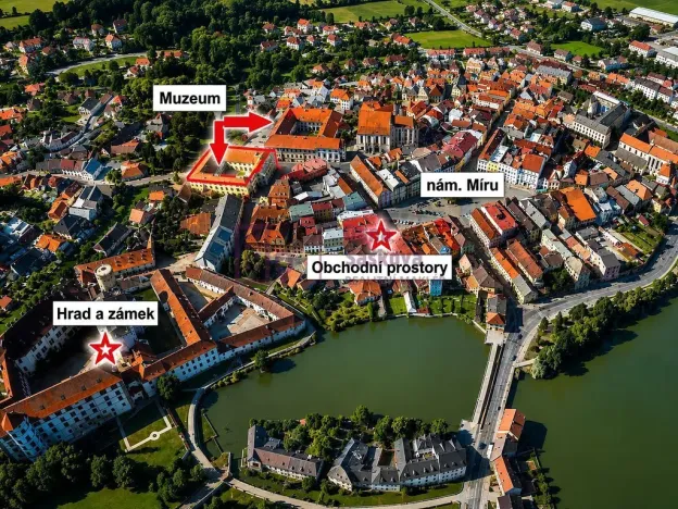 Pronájem obchodního prostoru, Jindřichův Hradec - Jindřichův Hradec I, nám. Míru, 50 m2