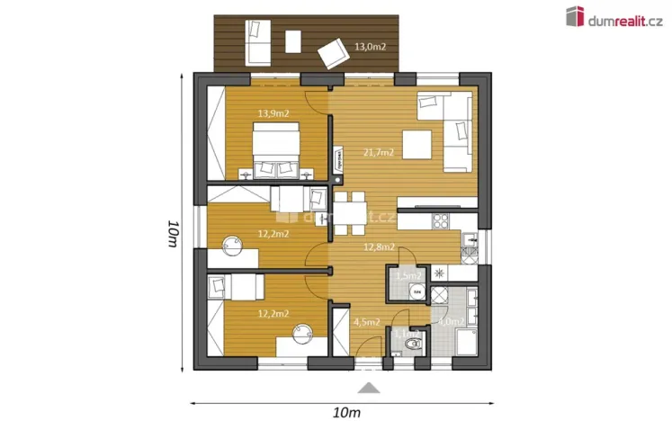 Prodej rodinného domu, Zlín, Hrabůvky, 100 m2