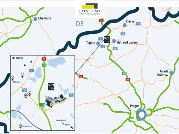 Pronájem výrobních prostor, Ústí nad Labem - Všebořice, Podhoří, 6179 m2