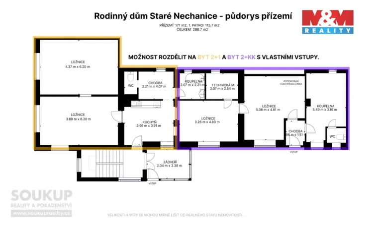 Prodej rodinného domu, Nechanice - Staré Nechanice, 287 m2