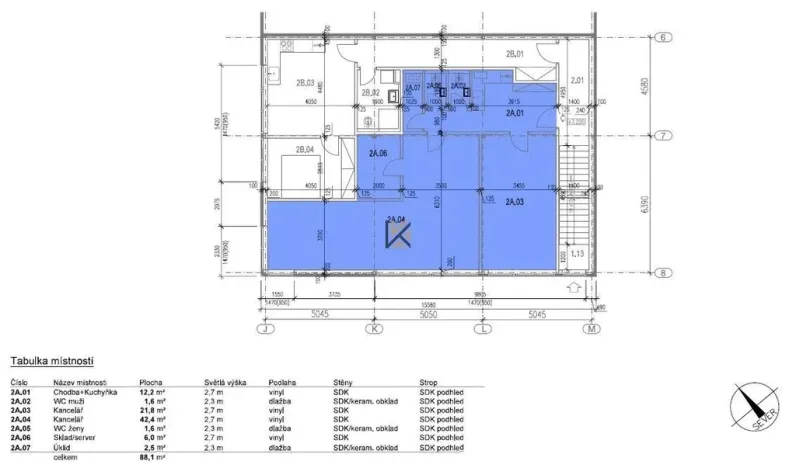 Pronájem kanceláře, Lázně Toušeň, 88 m2