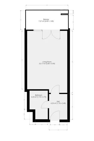 Pronájem bytu 1+kk, Praha - Vysočany, Poděbradská, 33 m2