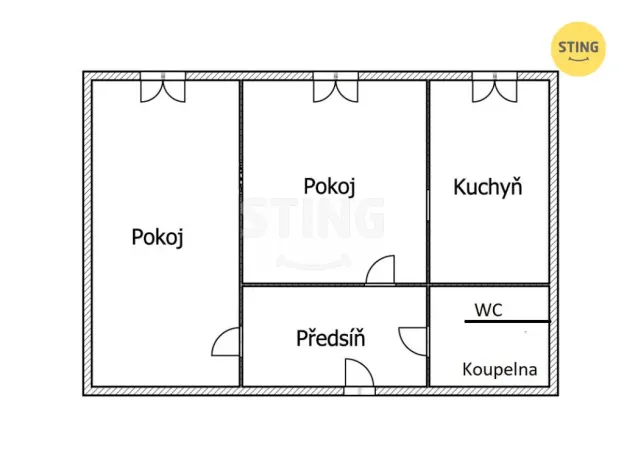 Prodej bytu 2+1, Olomouc - Nové Sady, Fischerova, 43 m2