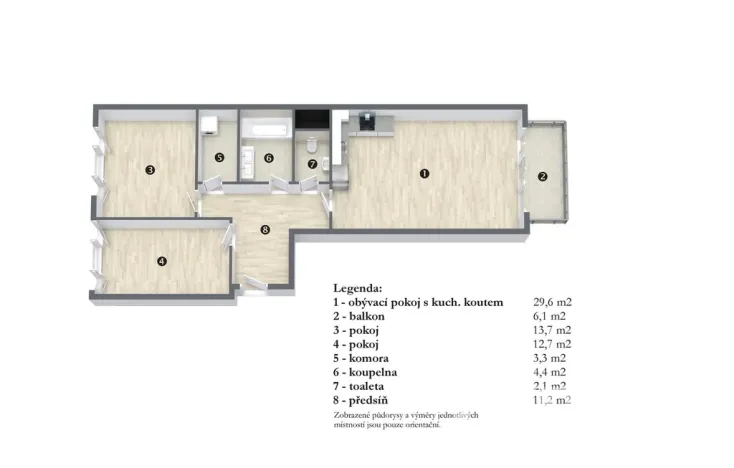 Prodej bytu 3+kk, Praha - Žižkov, Malešická, 82 m2