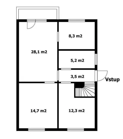 Prodej rodinného domu, Hošťka - Žebráky, 97 m2