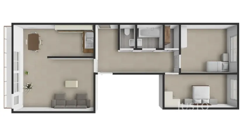 Pronájem bytu 3+kk, Praha, Livornská, 70 m2