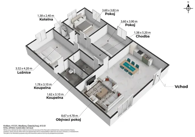 Prodej domu na klíč, Modlany, 130 m2