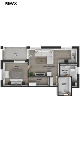 Prodej bytu 2+kk, Praha - Hlubočepy, Hugo Haase, 55 m2