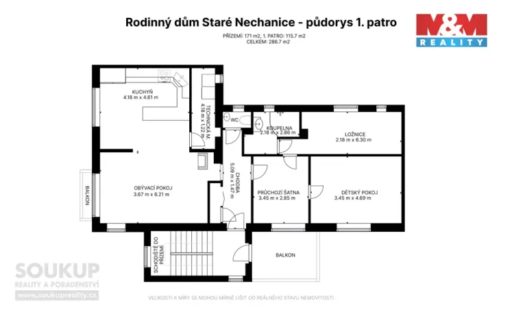 Prodej bytu 3+kk, Nechanice - Staré Nechanice, 117 m2