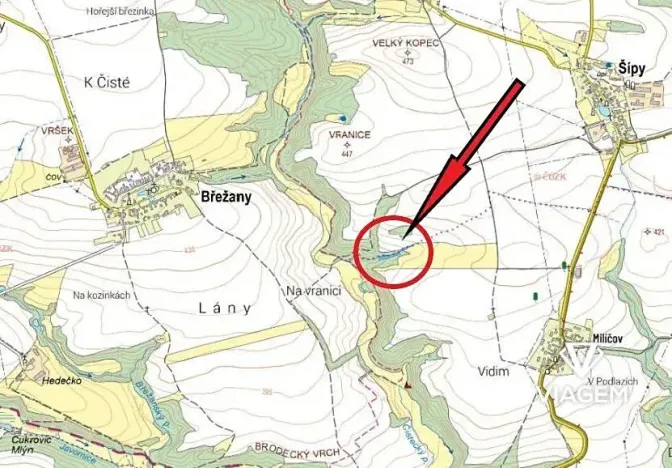 Prodej lesa, Šípy, 2437 m2