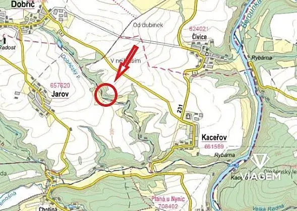 Prodej lesa, Kaceřov, 306 m2