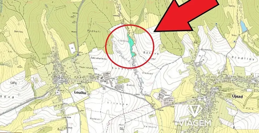 Prodej podílu lesa, Loučka, 581 m2