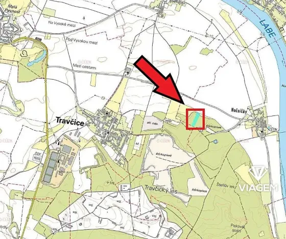 Prodej podílu lesa, Travčice, 1044 m2