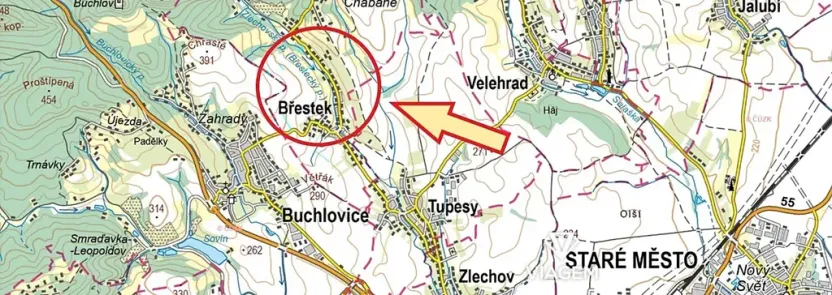 Prodej podílu pole, Břestek, 498 m2