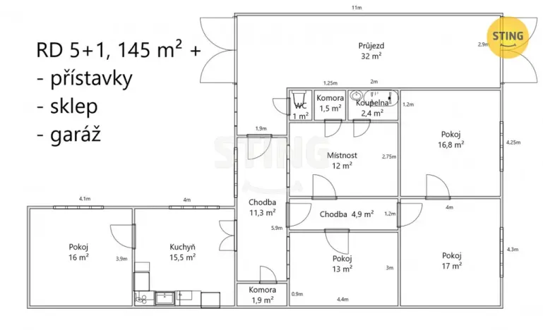 Prodej rodinného domu, Prušánky, Hodonínská, 25 m2