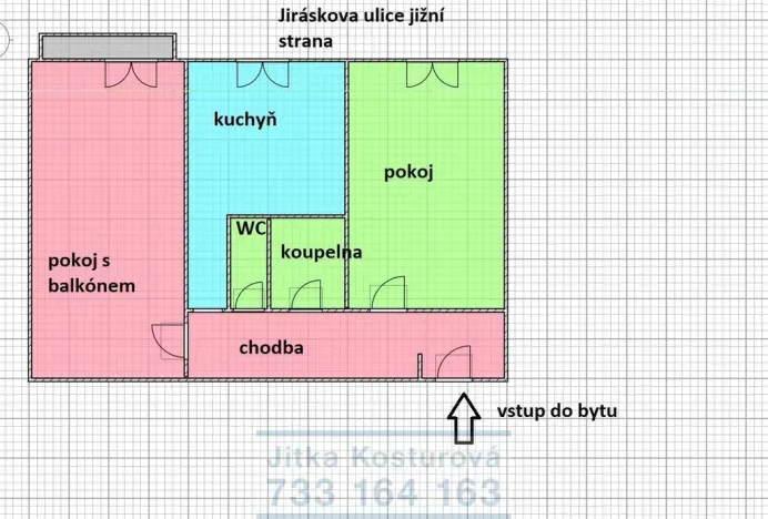 Prodej bytu 2+1, Krnov - Pod Bezručovým vrchem, Jiráskova, 55 m2