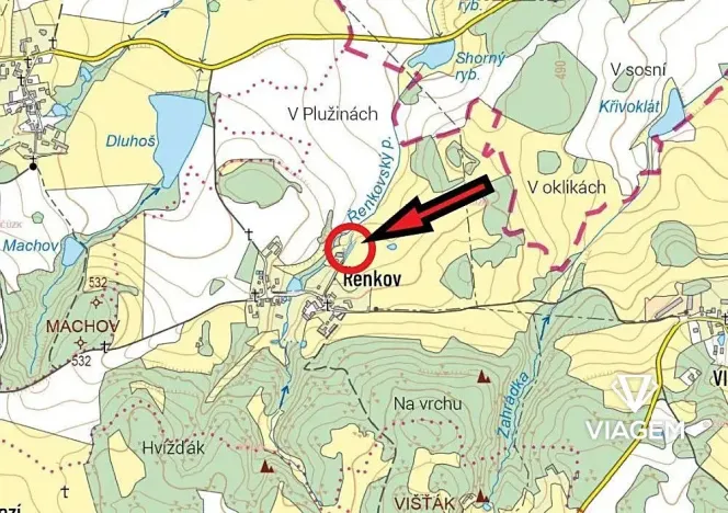 Prodej podílu zahrady, Kovářov, 550 m2