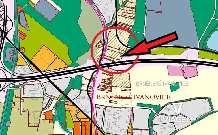 Prodej zahrady, Brno, 373 m2