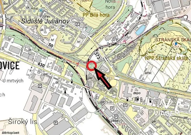 Prodej podílu komerčního pozemku, Brno, 14 m2