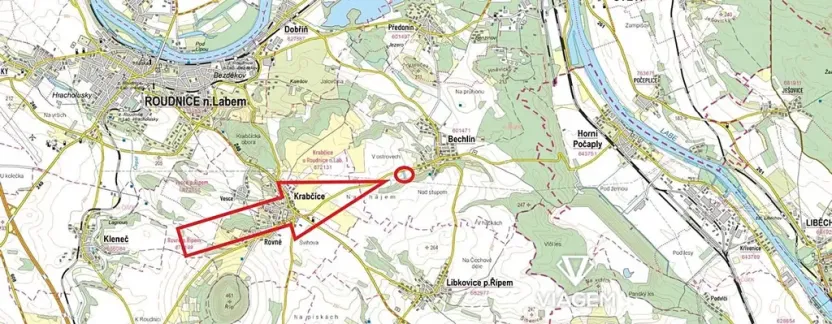 Prodej podílu pole, Bechlín, 1379 m2