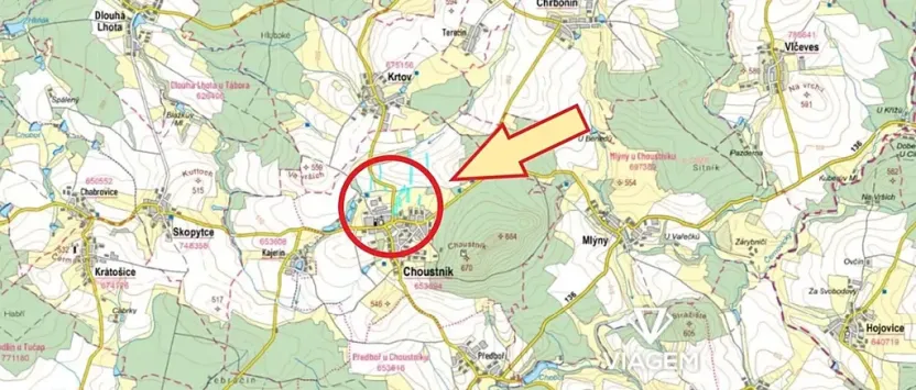 Prodej podílu pole, Choustník, 3888 m2
