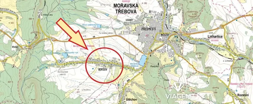 Prodej zahrady, Moravská Třebová, 698 m2