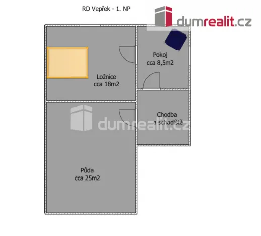 Prodej rodinného domu, Nová Ves - Vepřek, 83 m2