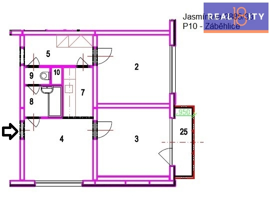 Prodej bytu 3+1, Praha, Jasmínová, 77 m2